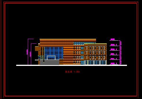 某知名学院多层图书馆全套建筑设计方案-图二