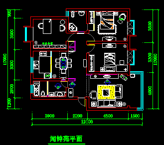 某小区住宅家装详细装修cad施工设计图纸-图二