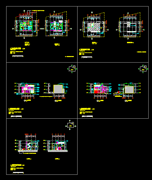 某小区现代别墅施工建筑CAD设计施工图纸_图1