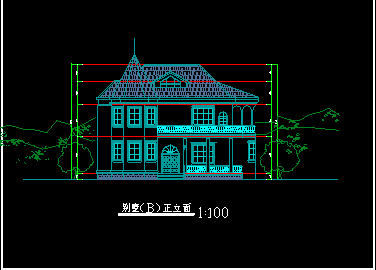 某市沿街商业及别墅建筑CAD施工设计方案图纸-图二