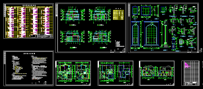 某小区私人别墅建筑CAD设计施工图带效果国_图1
