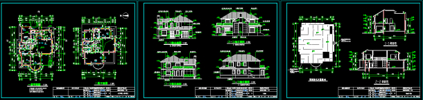 某市豪华别墅建筑CAD设计施工图带效果图-图一