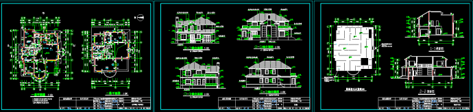 某市豪华别墅建筑CAD设计施工图带效果图_图1