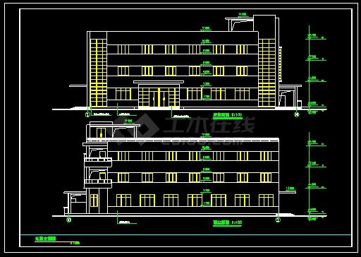 某南方宿舍楼建筑设计CAD详情图纸-图二