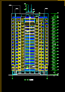 某小区12号住宅楼全套CAD建筑设计施工图纸-图二