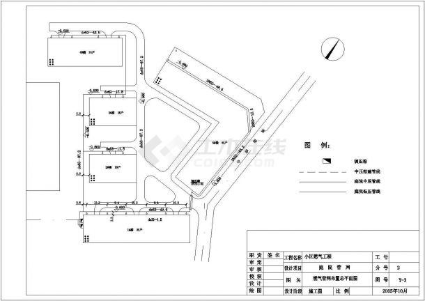 居住建筑住宅区燃气管网工程设计图-图二