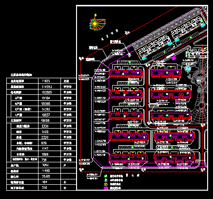 某住宅小区建筑CAD施工设计总平面图纸-图一