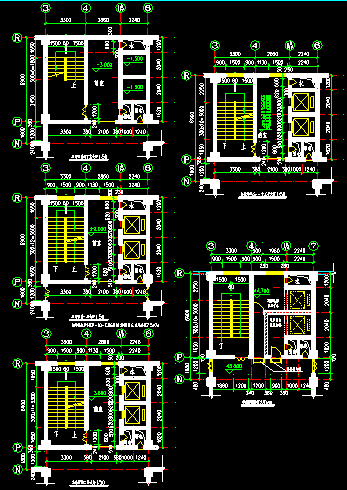 某宾馆建筑全套施工设计平立剖CAD图-图二