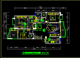 某市江滨假日家居装修CAD设计平面图纸-图二