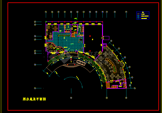 酒店装修设计施工CAD平面布置图-图二