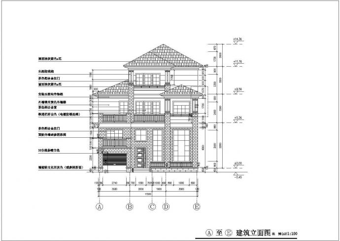 某地三层框架结构别墅（欧式）建筑设计施工图_图1