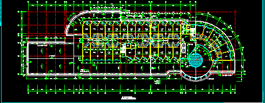 翡翠山湖酒店施工CAD平剖面设计图-图二