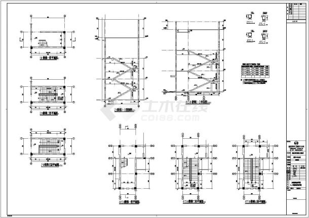 富阳市三层框架结构幼儿园全套设计施工图-图二
