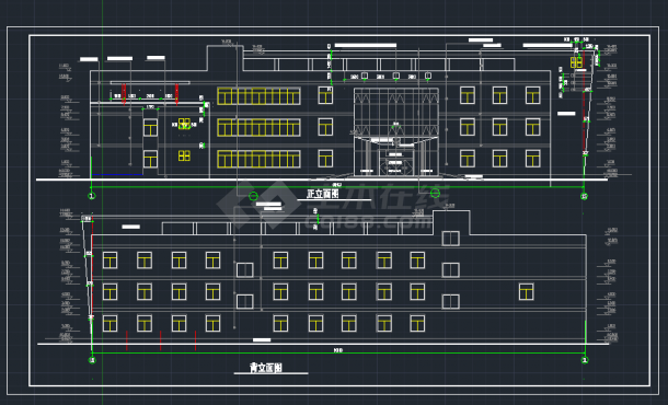 某宾馆全套建筑设计施工CAD图纸-图二
