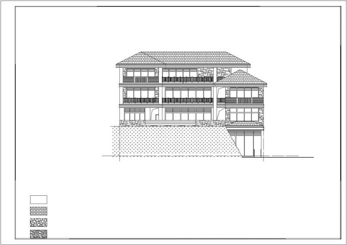 某地四层框架结构度假别墅建筑设计施工图_图1