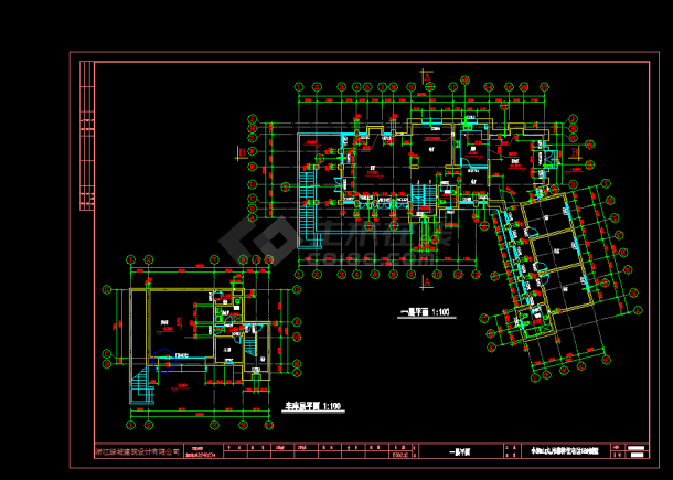 杭州某独立山地别墅建筑设计CAD初设图-图二