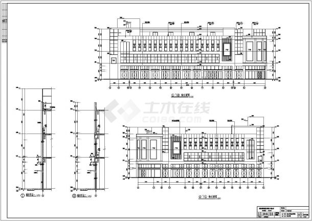 新疆某地三层框架结构商业楼建筑施工图-图二