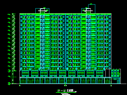 某市小区高层住宅楼建筑CAD设计全套施工图纸-图二