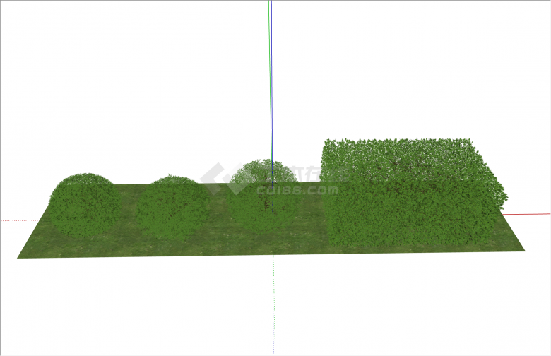 多种独特造型绿篱灌木su模型-图一