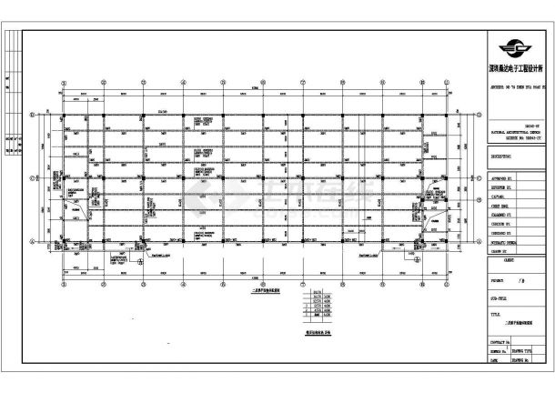 某地区四层框架厂房结构设计施工图-图二