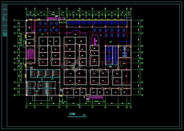 某地休闲中心水中央浴场建筑设计cad施工图(含设计说明）-图二