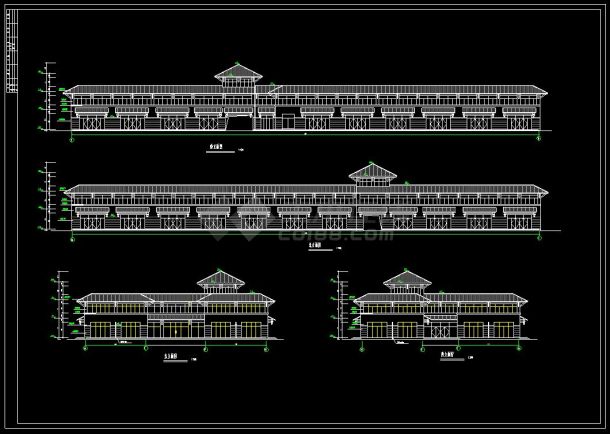 某地商贸城建筑设计cad全套方案图(含设计说明）-图二