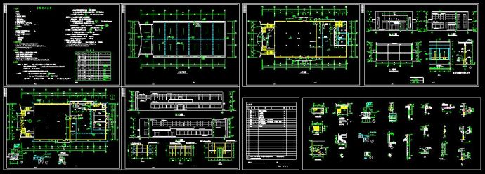 某地现代风格食堂建筑设计cad施工图(含设计说明）_图1