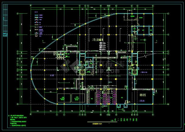 某地下室人防工程建筑设计cad施工图(含设计说明）-图二