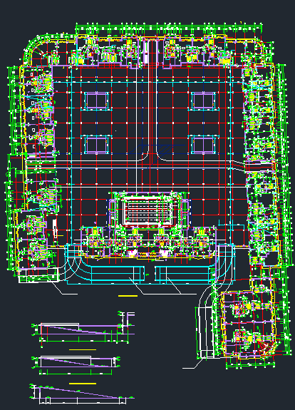 某大型超市车库建筑平面CAD图纸-图二