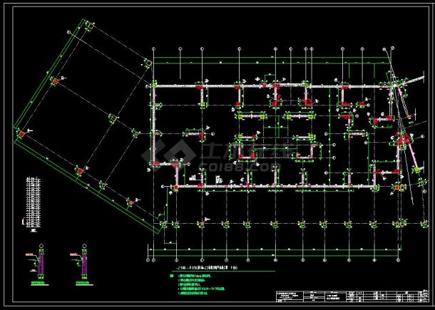某地住宅建筑工程剪力墙详细cad结构设计施工图-图二