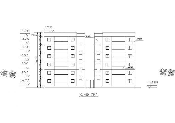 某地单元式6层住宅建筑部分CAD施工图_图1