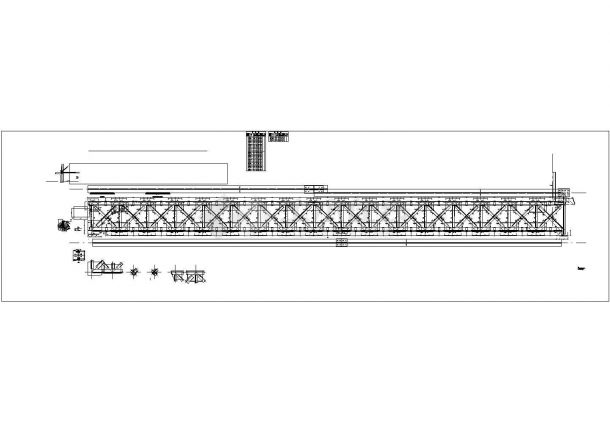 九江某工地钢桁架桥结构设计施工图-图二