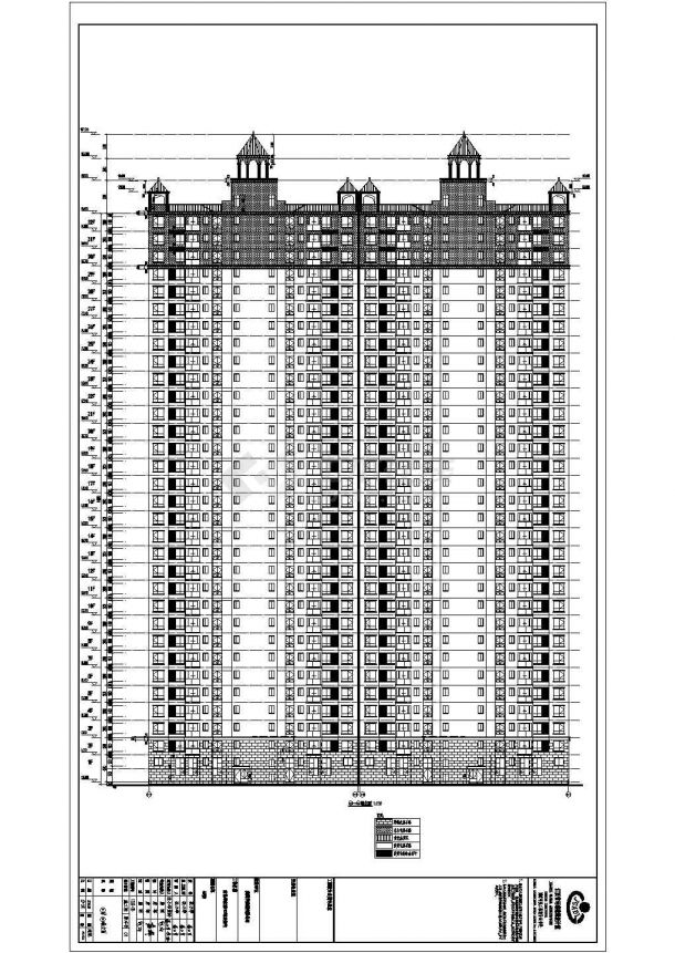 江西省某小区5至10号住宅楼建筑施工图（含地下室）-图一