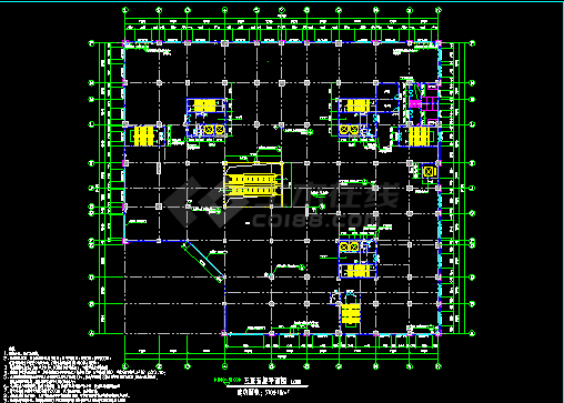 某多层商场建筑施工设计CAD平面图-图二