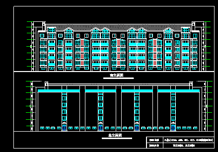 某生态型居住区五层住宅楼建筑cad施工方案图（3组）-图二