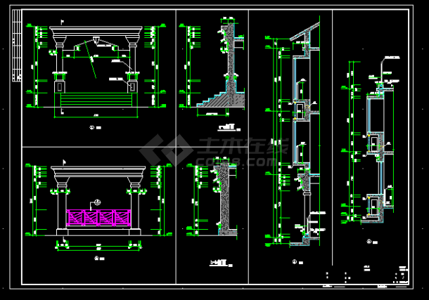 碧水天源别墅建筑施工CAD设计方案图纸-图二