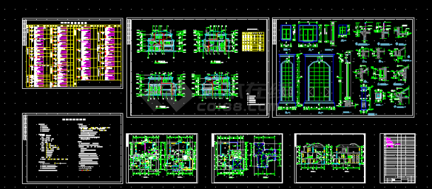 3层独栋别墅全套建筑施工cad设计方案图纸-图一