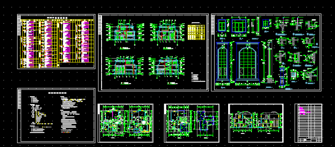 3层独栋别墅全套建筑施工cad设计方案图纸_图1