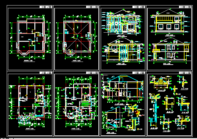 苏州商业区别墅建筑施工CAD设计方案图纸_图1