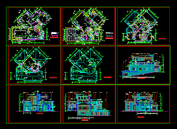 北京某墅别墅全套图带效果CAD详图_图1