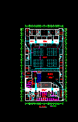 某商场平面施工设计CAD方案建筑图-图二