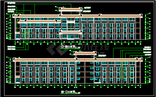 小宾馆施工设计CAD建筑方案图纸-图二