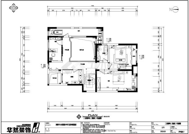 三层别墅室内装修设计全套施工图纸（含效果图）-图二