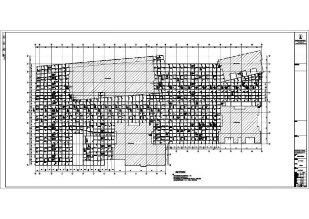陕西铜川1层框架结构地下车库结构施工图-图一