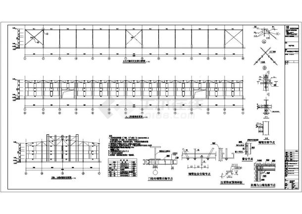 某地双跨单层轻型门式钢架厂房结构设计方案图-图一