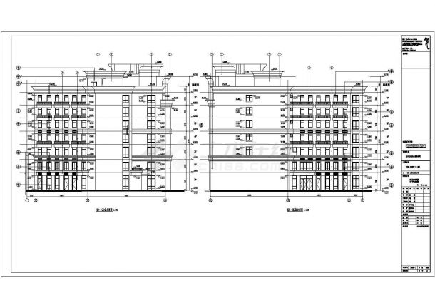 浙江省7层混凝土框架结构商业综合体建筑施工图纸-图一