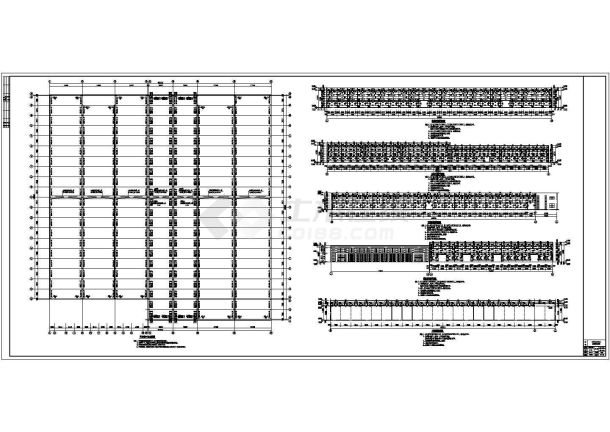 某162米跨门式刚架厂房结构设计施工图-图一