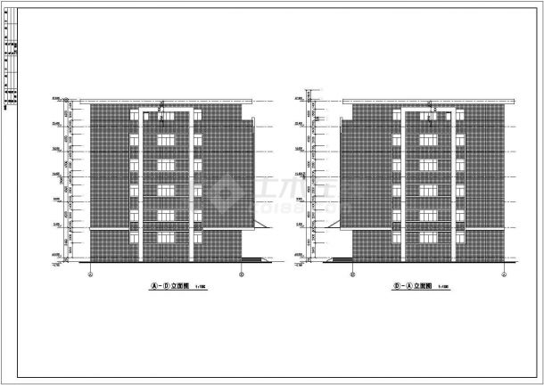 某企业6层混凝土框架结构仓库建筑施工图纸-图二
