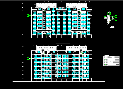 某精品小区多层住宅楼建筑CAD设计施工图纸-图二