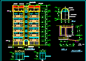 某小区多层住宅楼全套建筑CAD设计施工图纸-图二